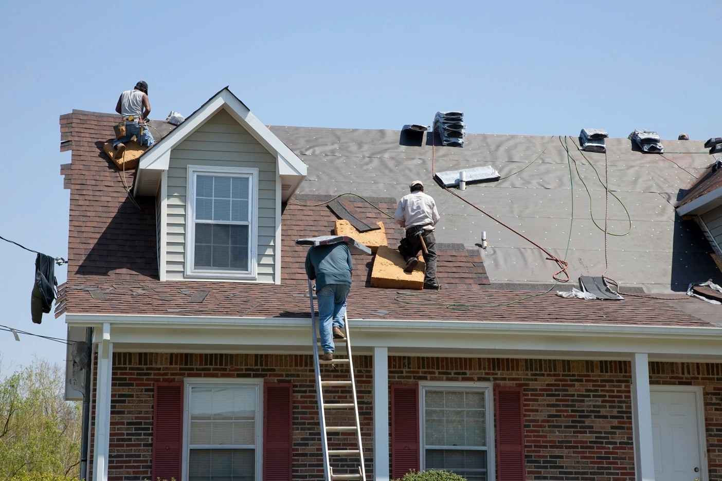 Men working on a roof